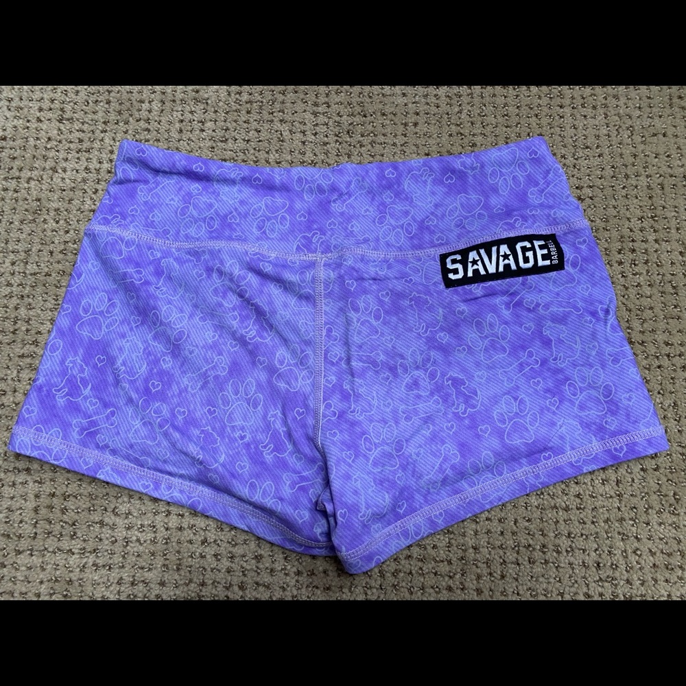 Savage barbell booty shorts